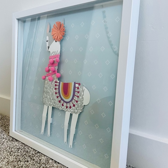 Pillowfort Llama Framed art - Picture 2 of 3